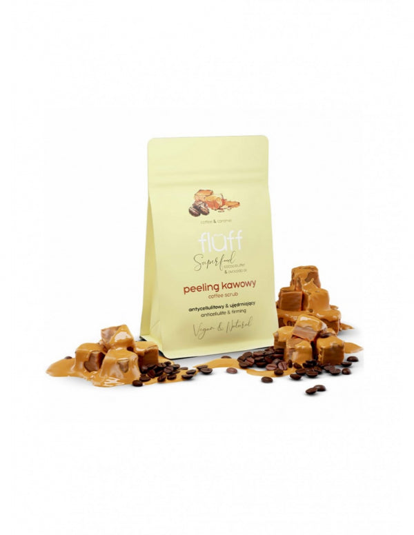 Fluff caramel-coffee dry body peeling 100gr