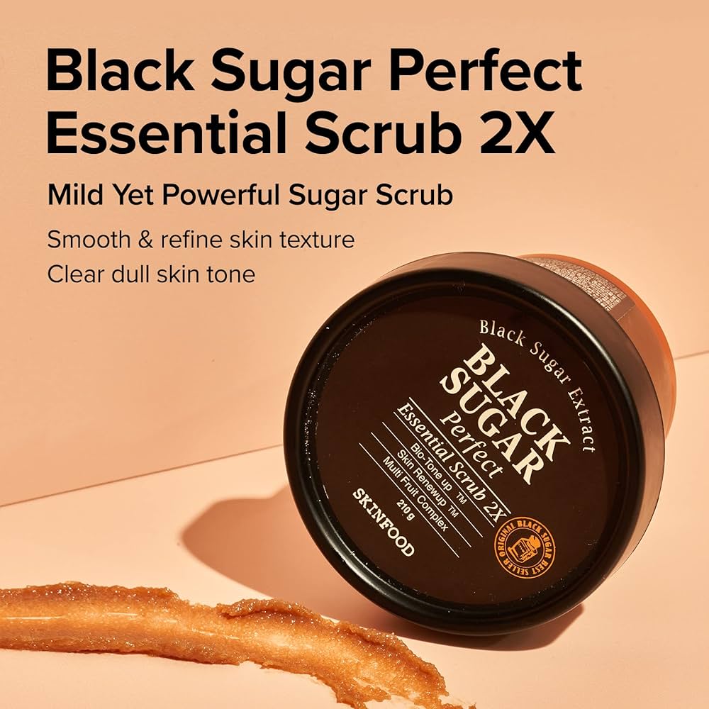 Skinfood - Black Sugar Perfect Essential Scrub 2X , 210gr