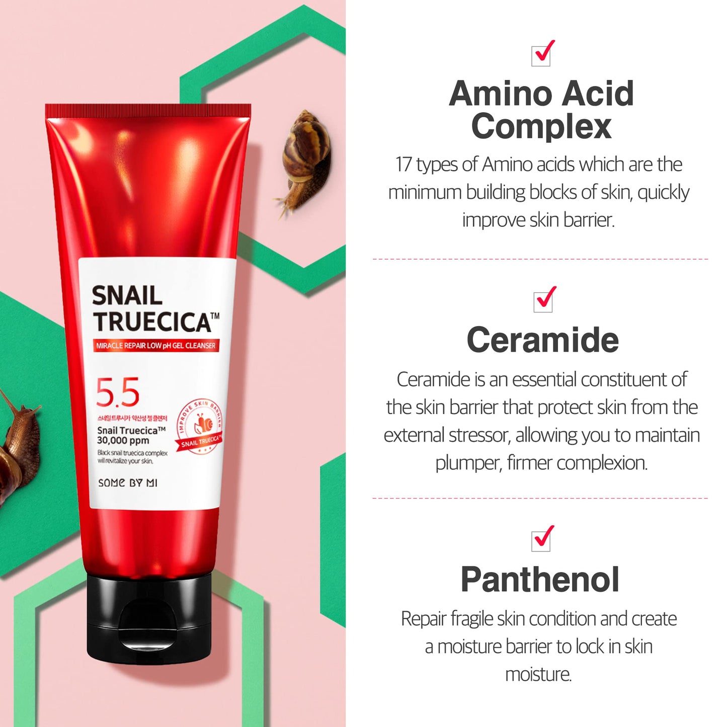 SOMEBYMI Snail TrueCICA Miracle Repair Low Ph Gel Cleanser