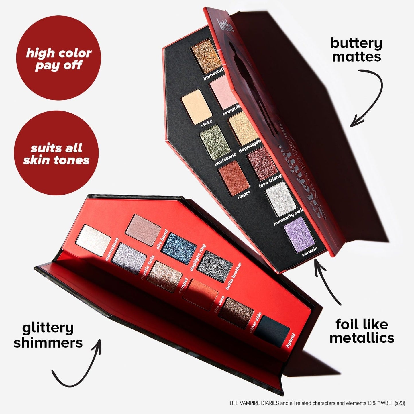 Lottie the vampire diaries x eyeshadow palette - team stefan