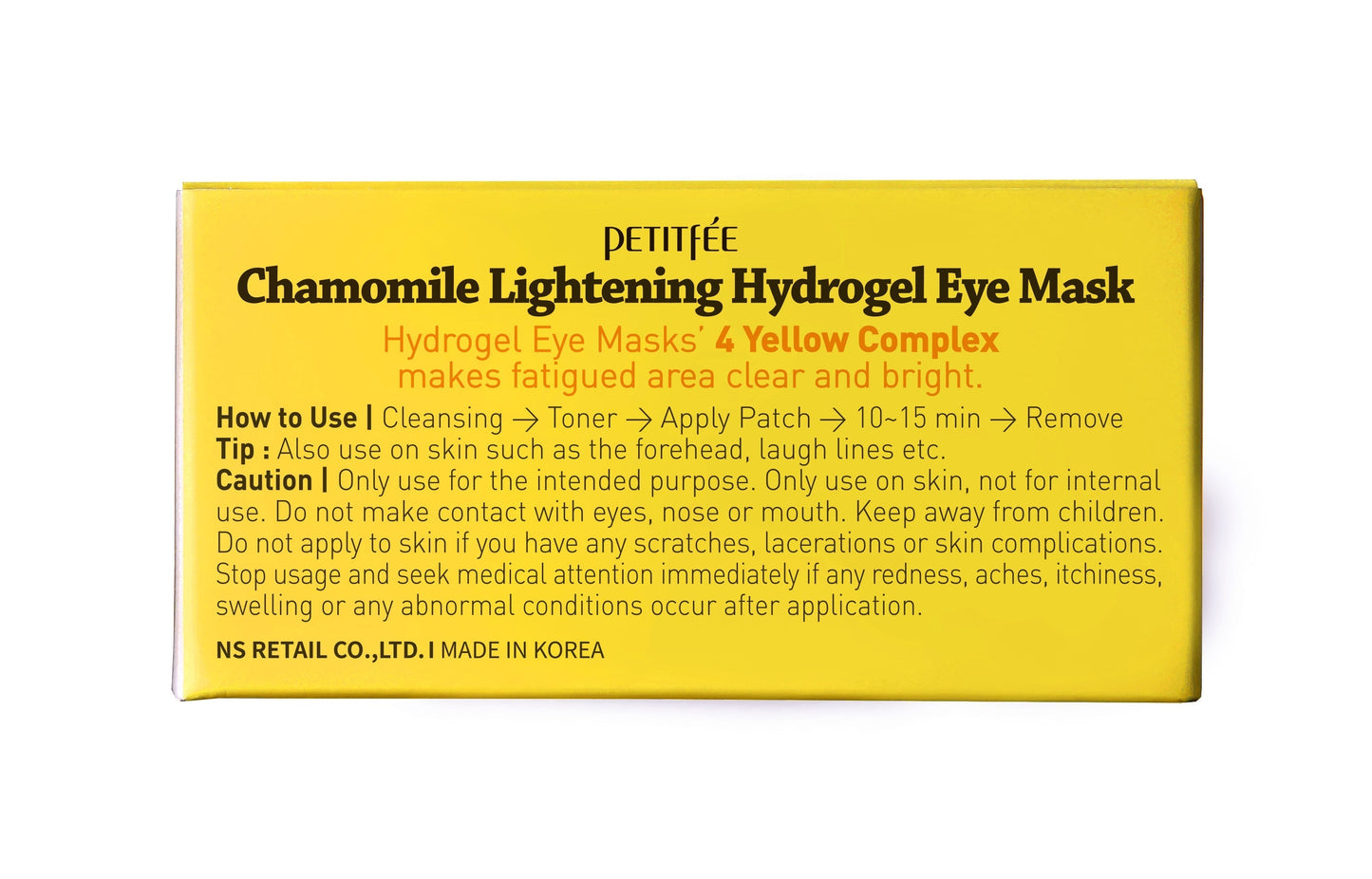 PETITFEE - Chamomile Lightening Hydrogel Eye Mask Pack 60pcs
