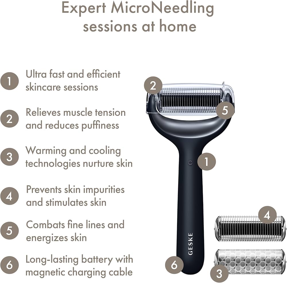 GESKE - MicroNeedle Face Roller - 9 In 1 - Black