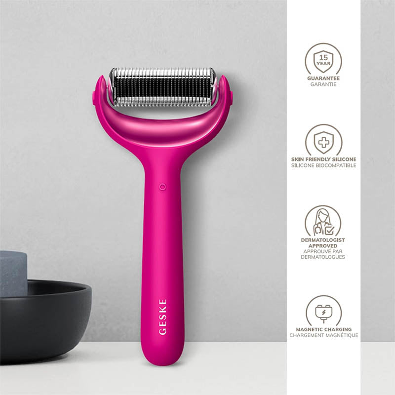 GESKE - MicroNeedle Face & Body Roller - 8 in 1 - Hot Pink