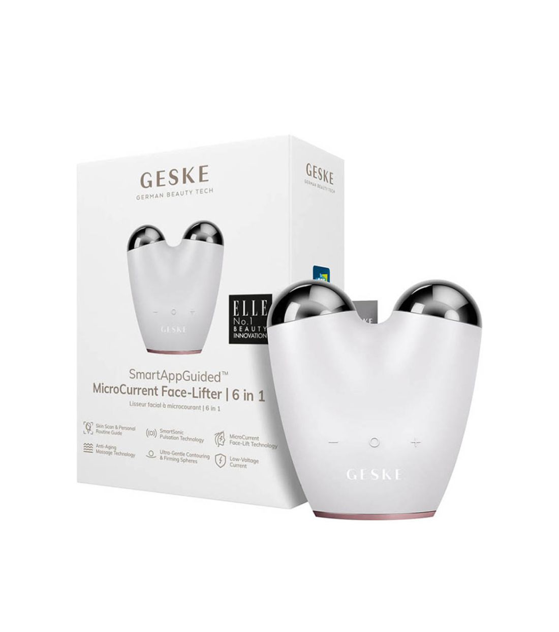 GESKE - Microcurrent Face Lifter 6 in 1 - White