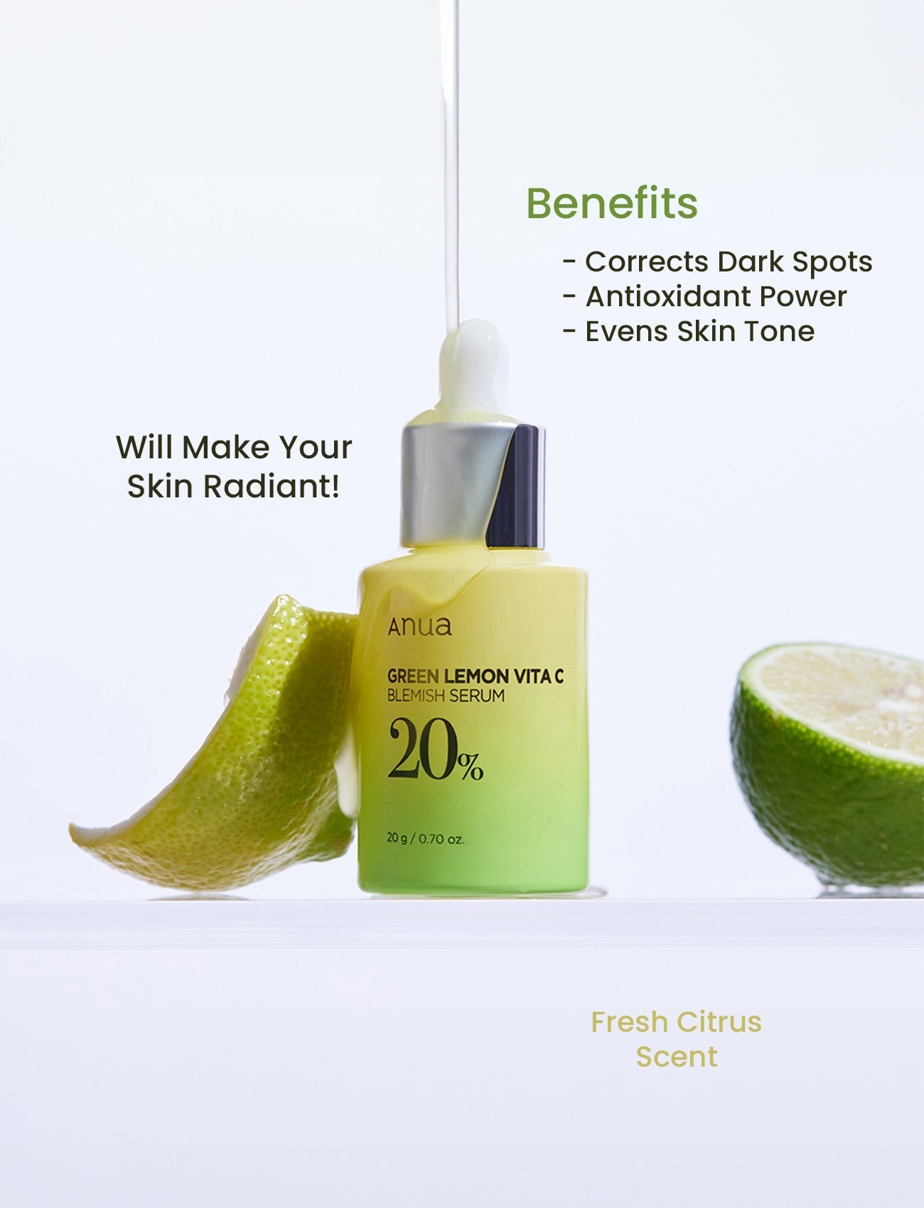 ANUA - Green Lemon Vita C Blemish Serum 20ml