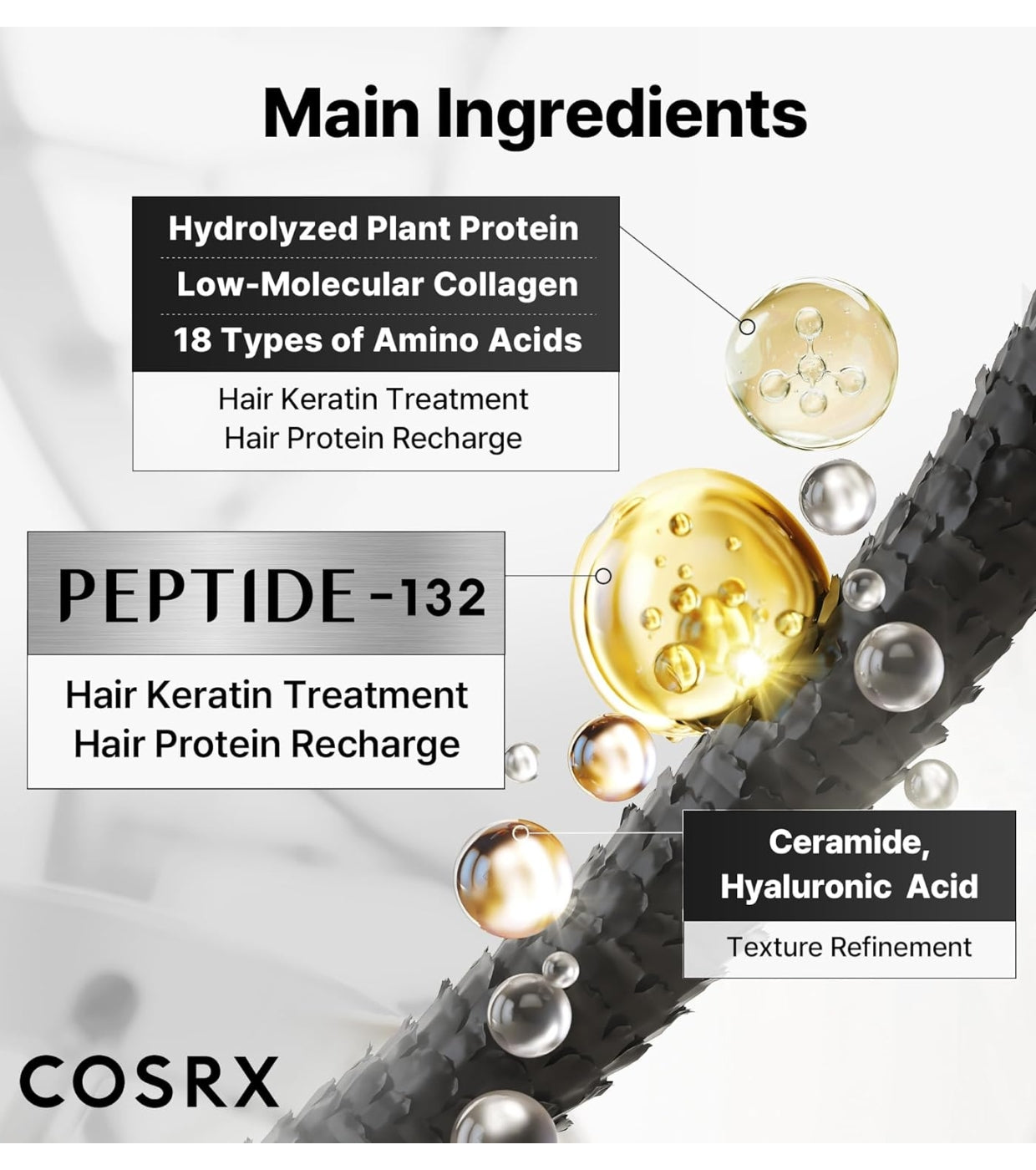 Cosrx - Peptide 132 Ultra Perfect Hair Bonding Treatment