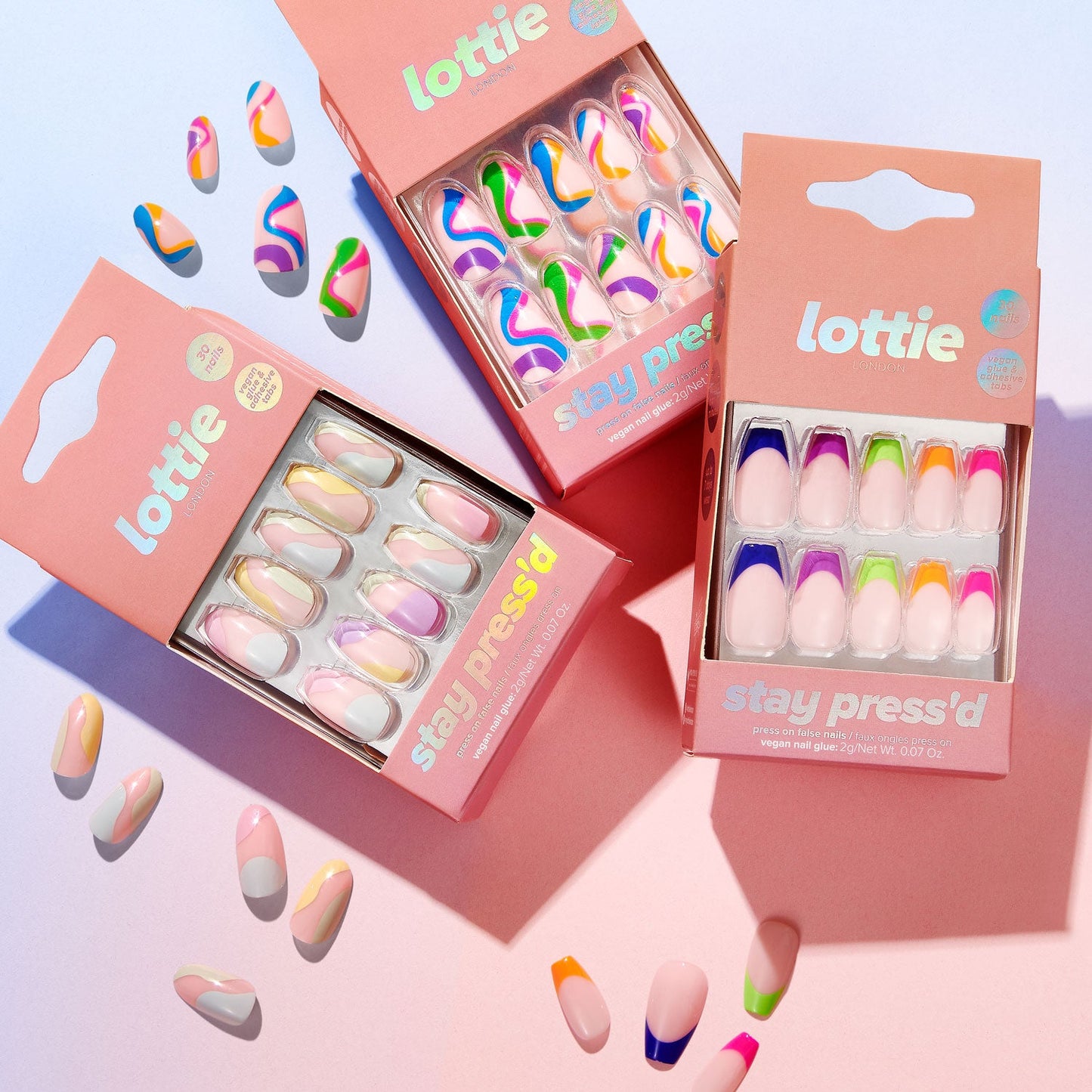 Lottie stay press'd - pastel dream 30 Press on False Nails
