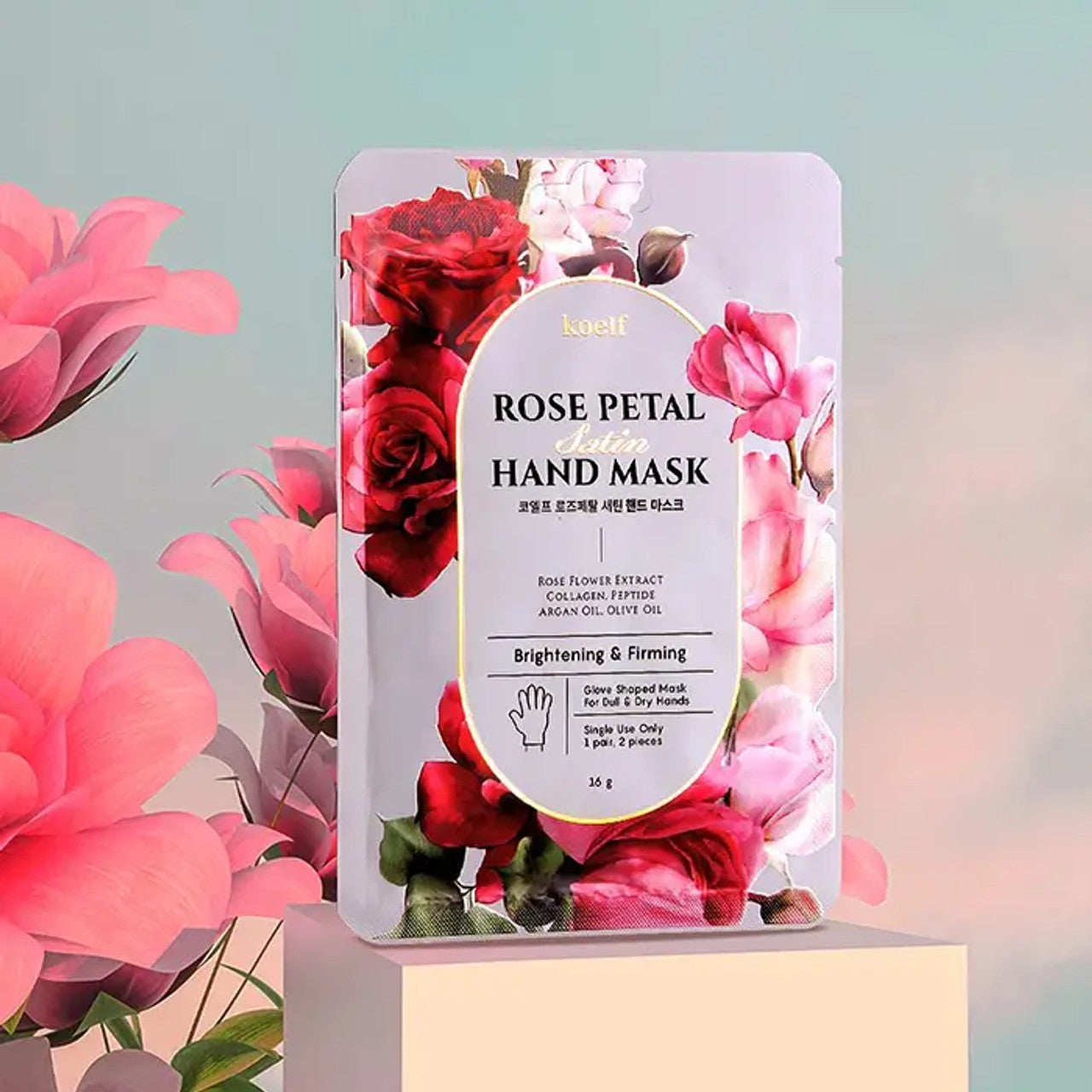 Petitfee & koelf Rose Petal Satin μάσκα χεριών