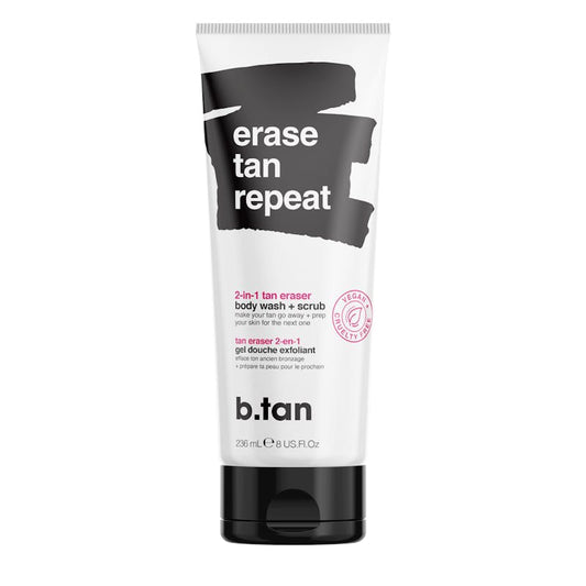 Btan 2 in 1 tan eraser body wash+scrub 236 ml
