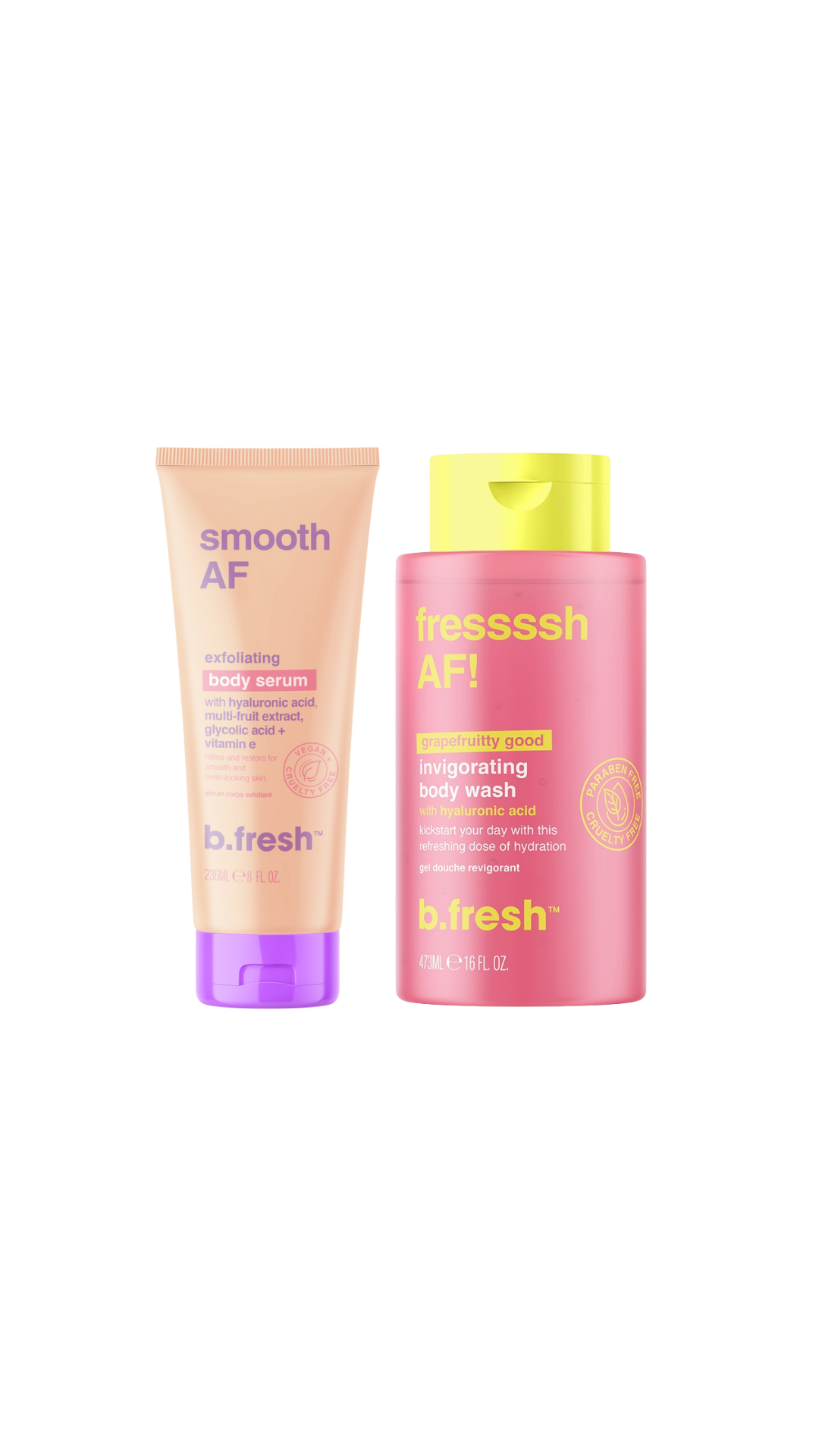 BFRESH SHOWER GEL 473ml + BODY SERUM SETS 236ml 15€