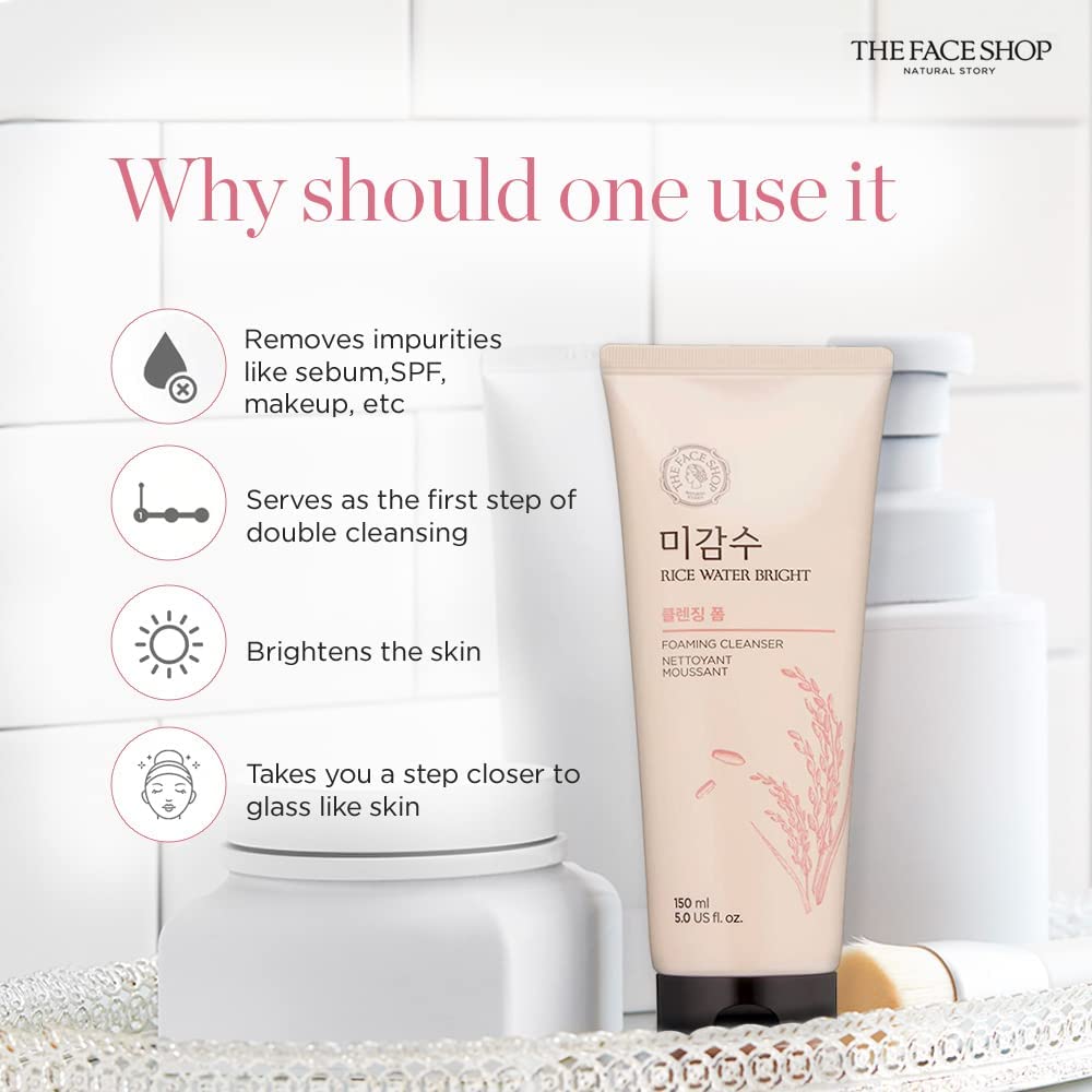 THE FACE SHOP Rice Water Bright Cleansing Foam 150 ml