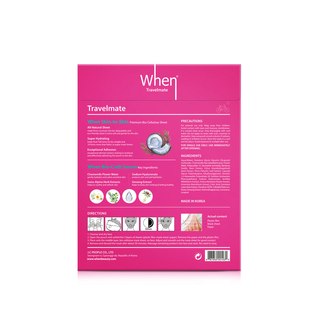 When beauty Travelmate face mask