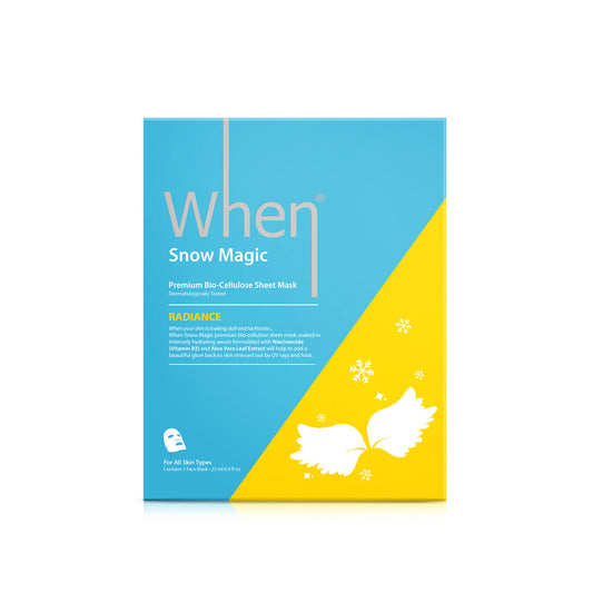 When beauty Snow Magic face mask