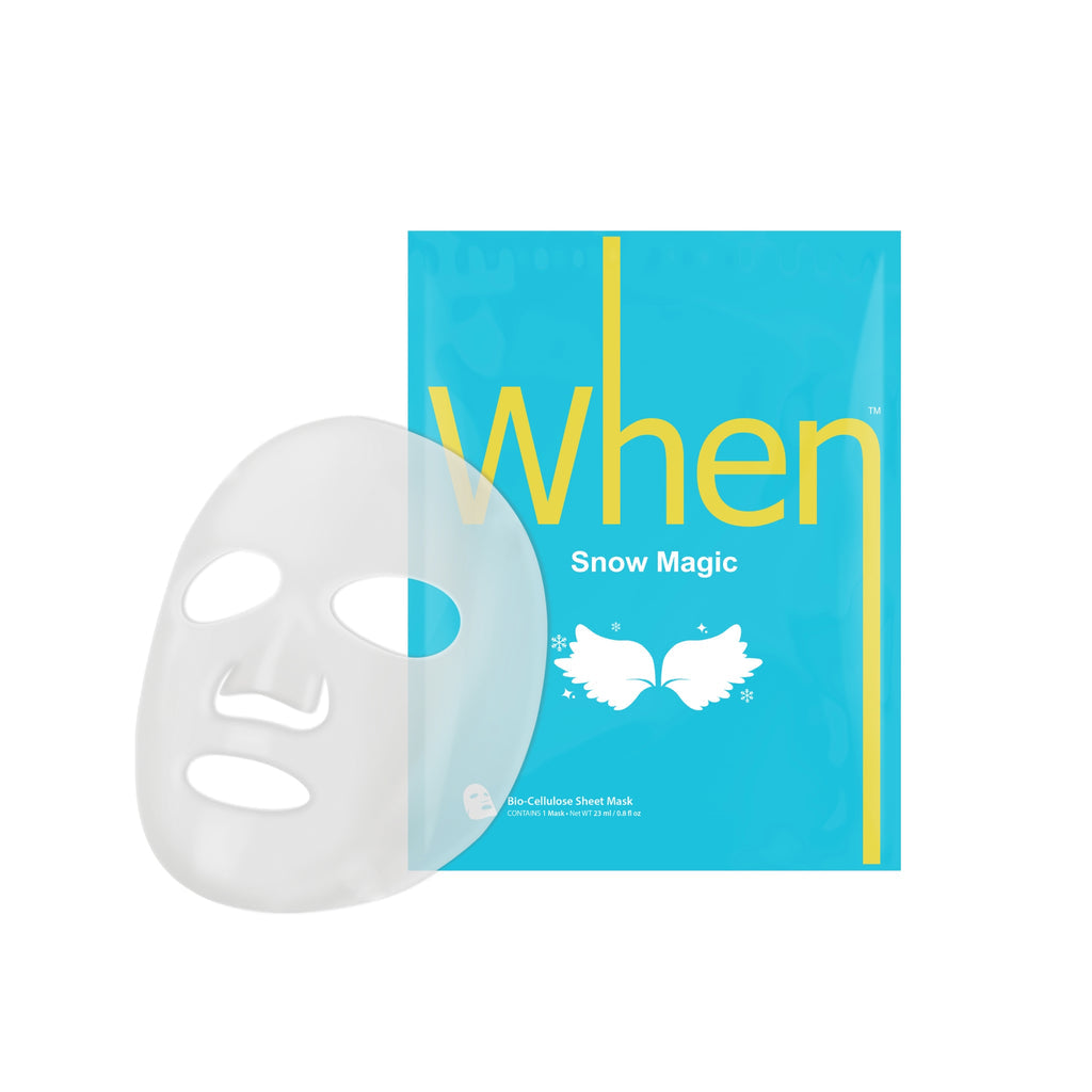 When beauty Snow Magic face mask