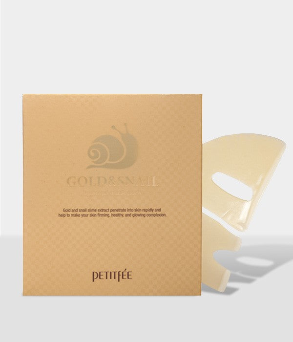 Petitfee Gold & Snail face mask 5 τμχ