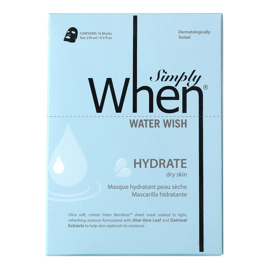 SIMPLY WHEN - Water Wish Hydrate Mask Pack 12pcs