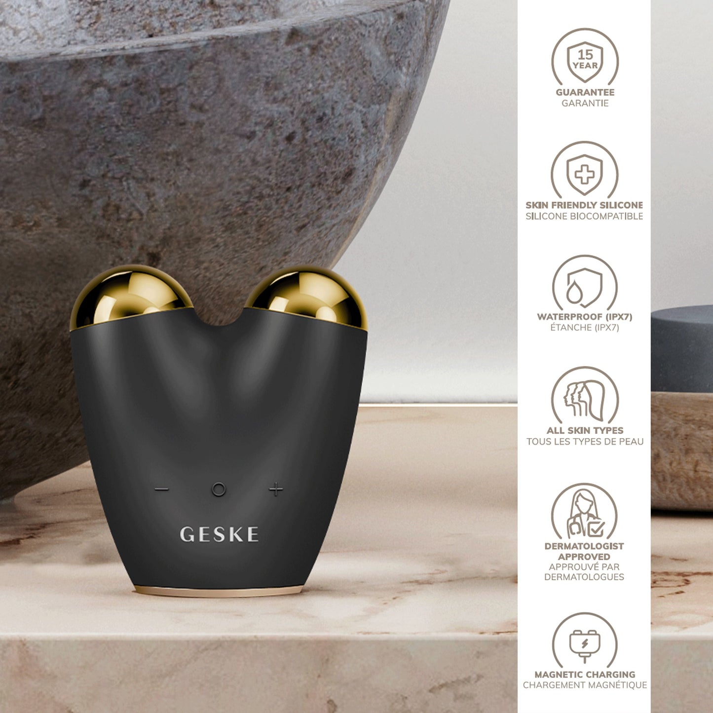 GESKE - Microcurrent Face Lifter 6 in 1 - Gray