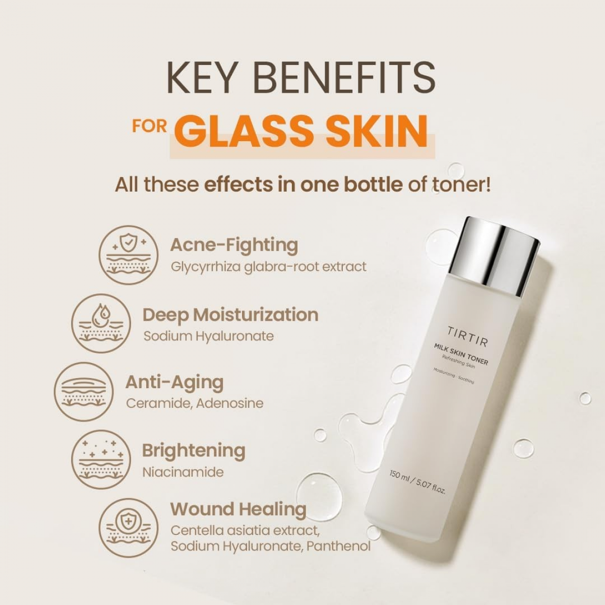 Tirtir - Milk Skin Toner - Moisturizing Toner with Rice Extract - 150ml
