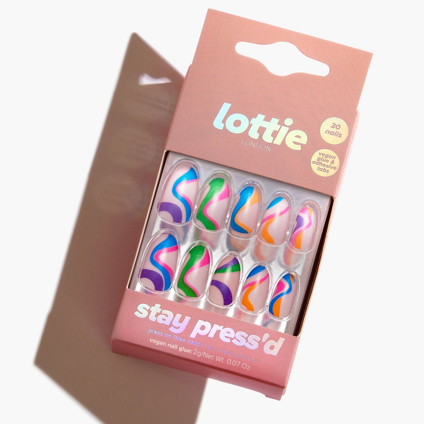 Lottie stay press'd - swirls on swirls 30 Press on False Nails