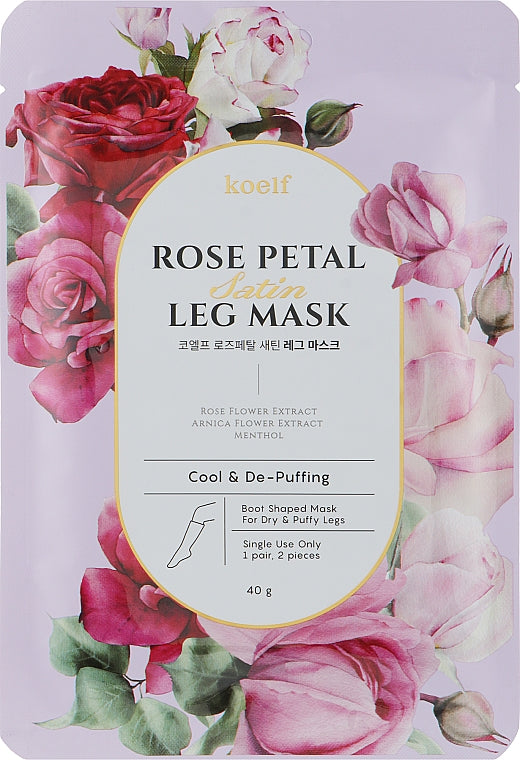Petitfee & koelf Rose Petal Satin μάσκα ποδιού