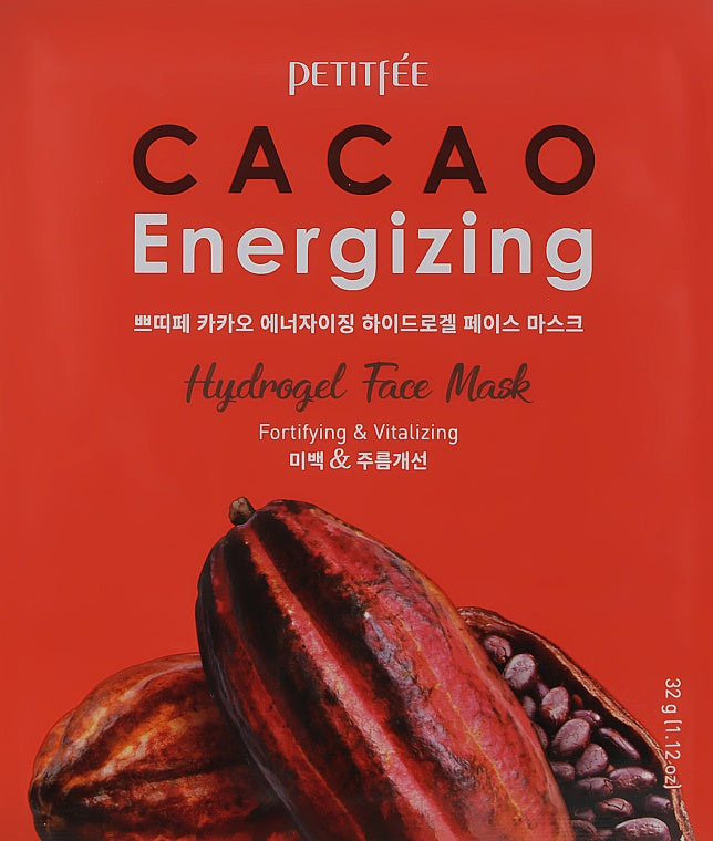 Petitfee Cacao Energizing Hydrogel Face Mask Mάσκα Υδρογέλης με Κακάο, 5τεμ