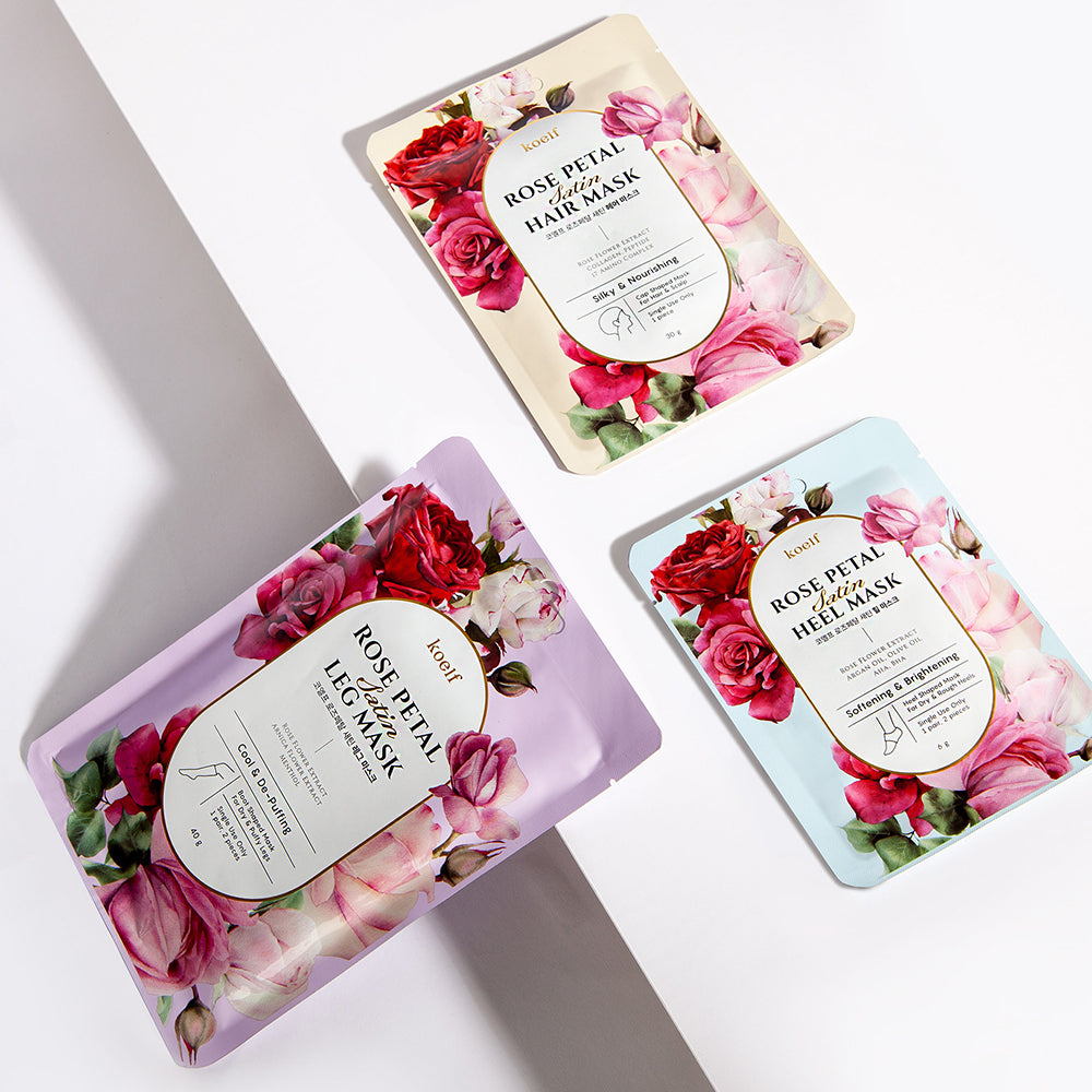 Petitfee & koelf Rose Petal Satin μάσκα μαλλιών
