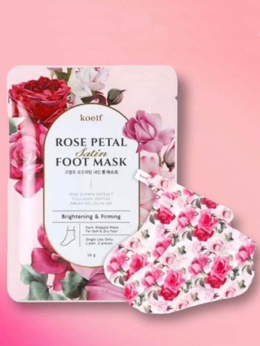 Petitfee & koelf Rose Petal Satin μάσκα ποδιών